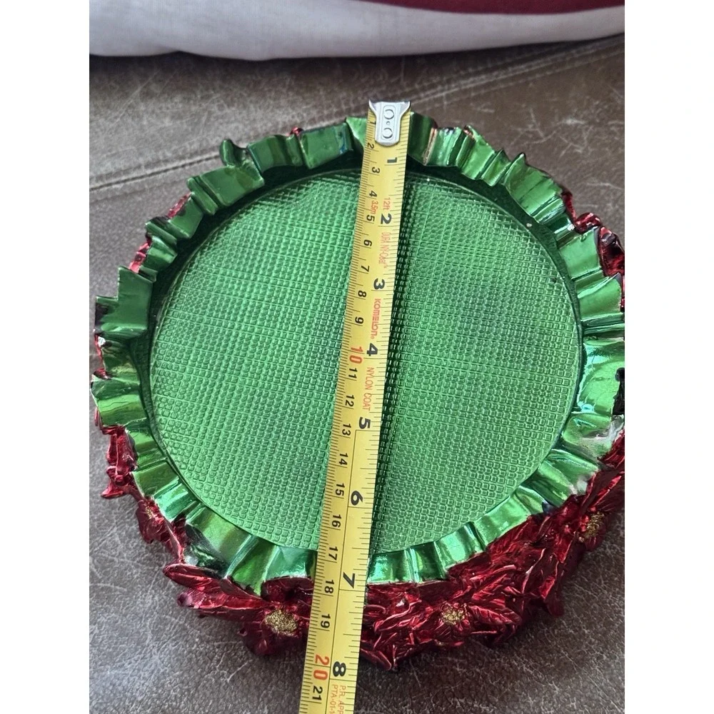 HomeWorx by‎ Harry Slatkin Holiday Poinsettia Christmas Candle Holder Pedestal